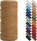 3mm x 109 Yards Natural Macrame Cord, Beige Cotton Rope for Wall Hangings, Plant Hangers, DIY Crafts & Knitting